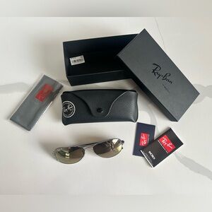 Ray-Ban flash lens Aviator Sunglasses with case